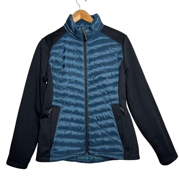 32 Degrees Women’s Teal Black Lightweight Puffer Softshell Jacket Size M NWOT - Picture 3 of 5